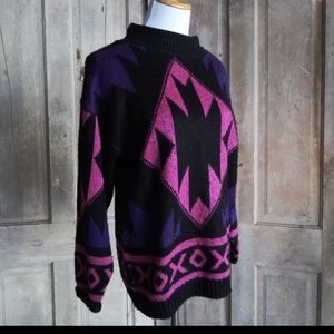 Vintage Black Aztec Sweater